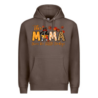 Coffee this mama loves her little turkeys Premium Hoodie - MaliasSmallBusiness