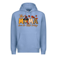 Colony Blue this mama loves her little turkeys Premium Hoodie - MaliasSmallBusiness