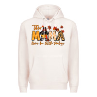 Pale Pink this mama loves her little turkeys Premium Hoodie - MaliasSmallBusiness