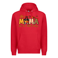 Red this mama loves her little turkeys Premium Hoodie - MaliasSmallBusiness