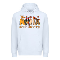 White this mama loves her little turkeys Premium Hoodie - MaliasSmallBusiness