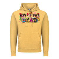 Vintage Mustard day of the dead Vintage Hoodie - texasbilliewilder