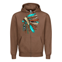 Chestnut indian headdress Zipper Hoodie - JahusDesignShop