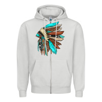 Indian Headdress Zipper Hoodie | Teevron