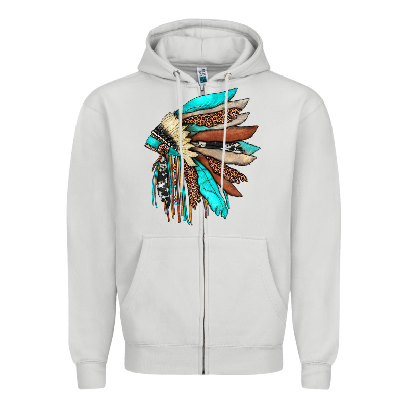 Indian Headdress Zipper Hoodie by JahusDesignShop | Teevron