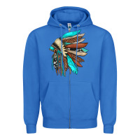 True Royal indian headdress Zipper Hoodie - JahusDesignShop