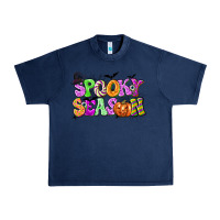 Navy Spooky Season Urban Heavy Tee - texasbilliewilder