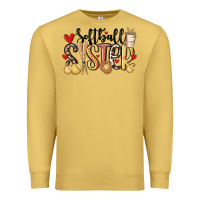 Antique Gold softball sister Premium Sweatshirt - MaliasSmallBusiness