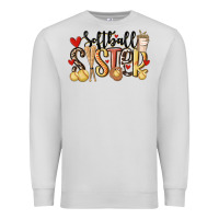 Dove Grey softball sister Premium Sweatshirt - MaliasSmallBusiness
