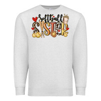 Oatmeal Heather softball sister Premium Sweatshirt - MaliasSmallBusiness