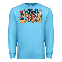 Ocean Blue softball sister Premium Sweatshirt - MaliasSmallBusiness