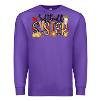 Purple softball sister Premium Sweatshirt - MaliasSmallBusiness