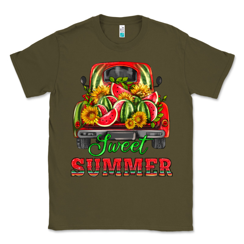 Sweet Summer Watermelon And Truck Classic Tee by HRA Design Shop | Teevron
