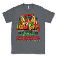 Charcoal Heather sweet summer watermelon and truck Classic Tee - HRA Design Shop