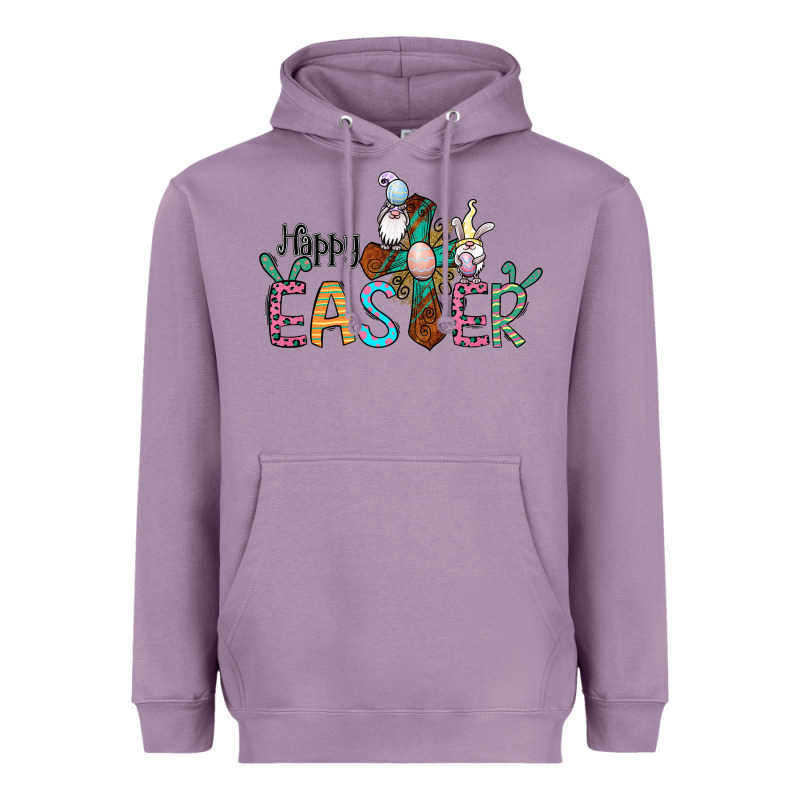 Cross Rabbit Gnomes Happy Easter Heavyweight Hoodie by Jasminsmagicworld | Teevron