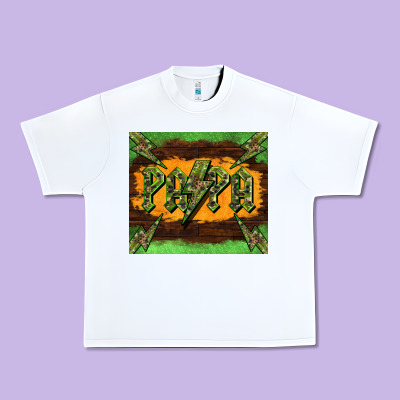 Papa  Lightning Camouflage Urban Heavy Tee Designed By Barkaloodesign