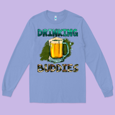 Drinking Buddies With Beer Long Sleeve Tee Designed By Hra Design Shop