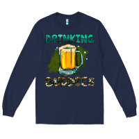 Navy drinking buddies with beer Long Sleeve Tee - HRA Design Shop