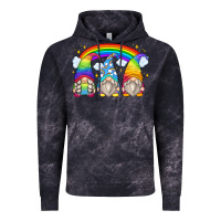 Cloud Black rainbow gnomes Vintage Hoodie - Zillion Design Studio