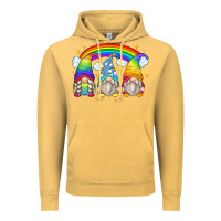 Vintage Mustard rainbow gnomes Vintage Hoodie - Zillion Design Studio