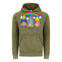 Vintage Olive rainbow gnomes Vintage Hoodie - Zillion Design Studio