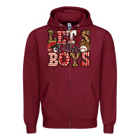 Burgundy let's do this boys baseball Zipper Hoodie - Jasminsmagicworld