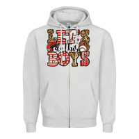 Dove Grey let's do this boys baseball Zipper Hoodie - Jasminsmagicworld