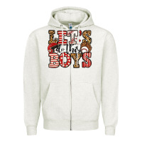 Oatmeal Heather let's do this boys baseball Zipper Hoodie - Jasminsmagicworld