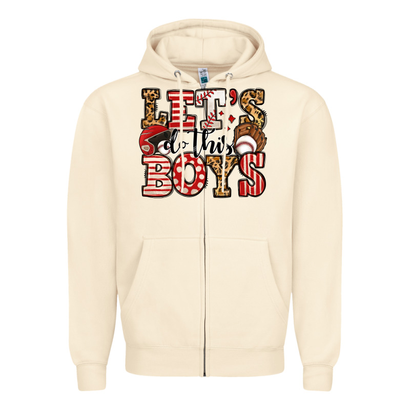 Let's Do This Boys Baseball Zipper Hoodie by Jasminsmagicworld | Teevron