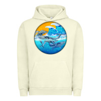 Pigment Pistachio humpback whale Urban Hoodie - BarkalooDesign