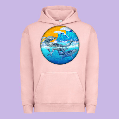Humpback Whale Urban Hoodie Designed By Barkaloodesign