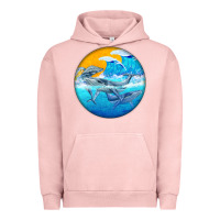 Pigment Salmon humpback whale Urban Hoodie - BarkalooDesign