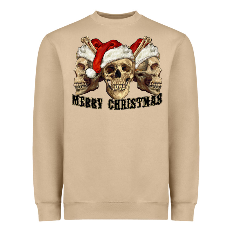 Merry Christmas Skulls Heavyweight Sweatshirt by RanaPortraitStore | Teevron