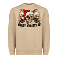 Mushroom Merry Christmas Skulls Heavyweight Sweatshirt - RanaPortraitStore