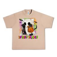 Burro Spooky Season Ghost Cat Urban Heavy Tee - texasbilliewilder