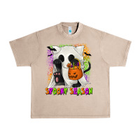 French Oak Spooky Season Ghost Cat Urban Heavy Tee - texasbilliewilder