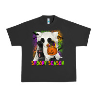 Pigment Black Spooky Season Ghost Cat Urban Heavy Tee - texasbilliewilder
