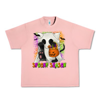 Salmon Spooky Season Ghost Cat Urban Heavy Tee - texasbilliewilder