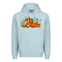 Blue Mist thankful pumpkins Premium Hoodie - MaliasSmallBusiness