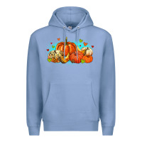 Colony Blue thankful pumpkins Premium Hoodie - MaliasSmallBusiness