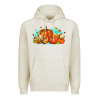 Oatmeal Heather thankful pumpkins Premium Hoodie - MaliasSmallBusiness