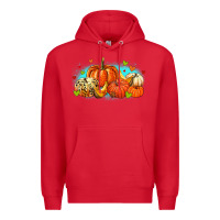 Red thankful pumpkins Premium Hoodie - MaliasSmallBusiness