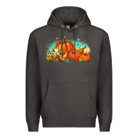 Smoke thankful pumpkins Premium Hoodie - MaliasSmallBusiness