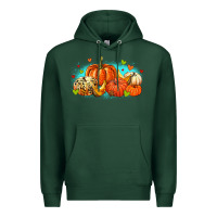 Sports Green thankful pumpkins Premium Hoodie - MaliasSmallBusiness