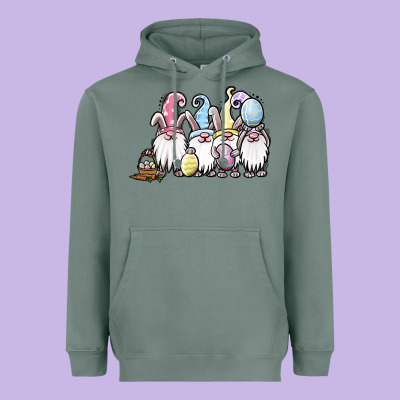 Easter Bunny Gnomes Heavyweight Hoodie Designed By Jasminsmagicworld