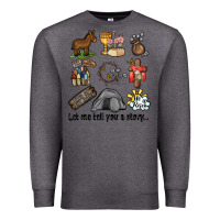 Charcoal Heather let me tell you a story Premium Sweatshirt - MaliasSmallBusiness