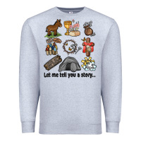 Heather Grey let me tell you a story Premium Sweatshirt - MaliasSmallBusiness