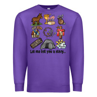 Purple let me tell you a story Premium Sweatshirt - MaliasSmallBusiness