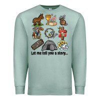 Seafoam let me tell you a story Premium Sweatshirt - MaliasSmallBusiness