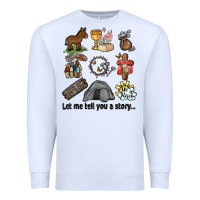 White let me tell you a story Premium Sweatshirt - MaliasSmallBusiness